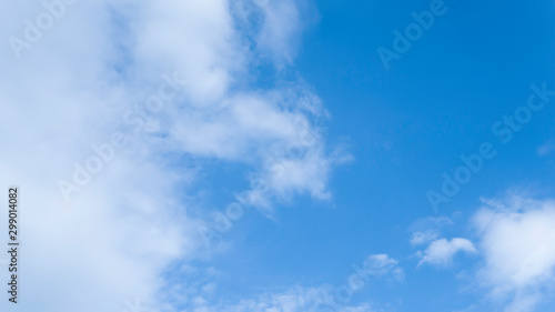 Blue sky background with white clouds  beautiful cloudscape for relaxing technique therapy