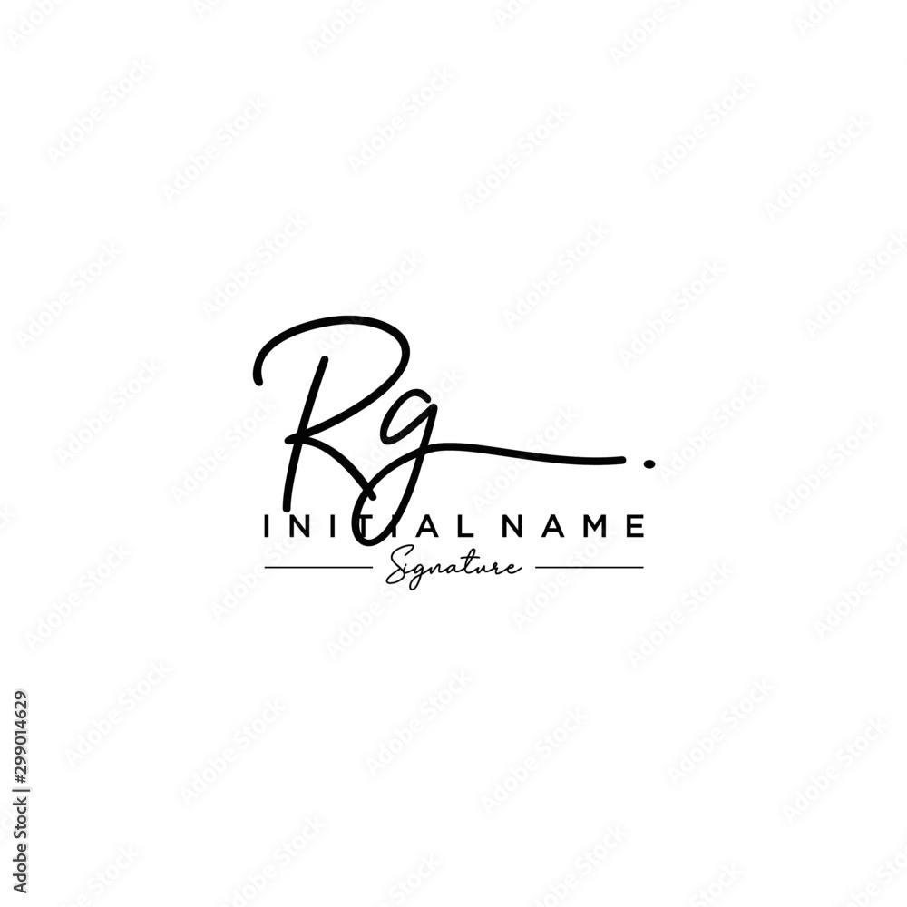 Letter RG Signature Logo Template Vector Letter RG Signature Logo Template Vector