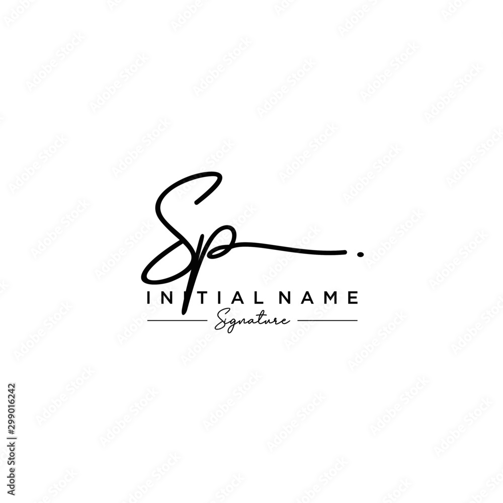 Letter SP Signature Logo Template Vector Letter SP Signature Logo Template Vector