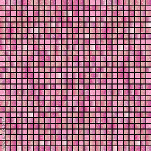 Mosaic background of pink glitter