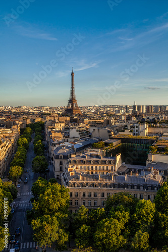 Eiffel Tower seen from the Arc de Triomphe