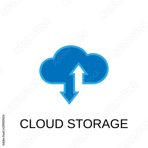Cloud storage icon. Cloud storage symbol design. Stock - Vector illustration can be used for web.