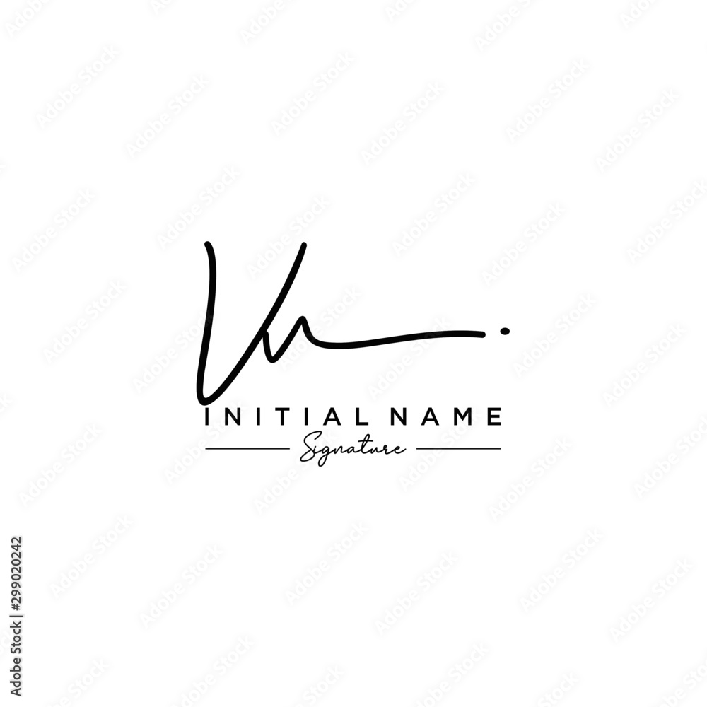 Fototapeta premium Letter VV Signature Logo Template Vector