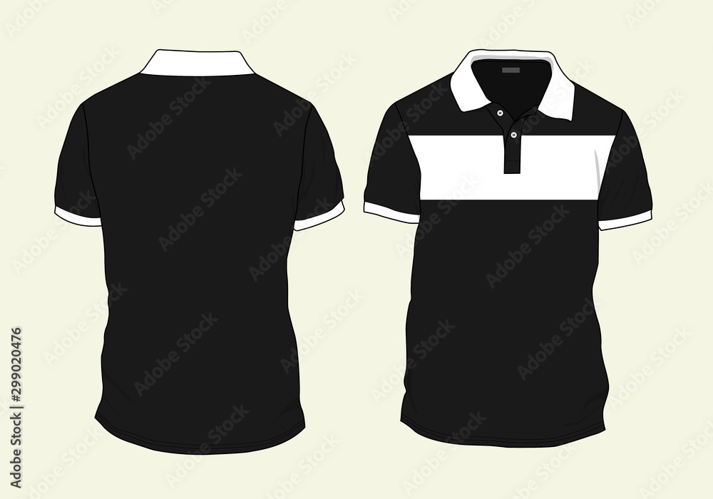 Polo shirt template design mockup Stock Vector | Adobe Stock