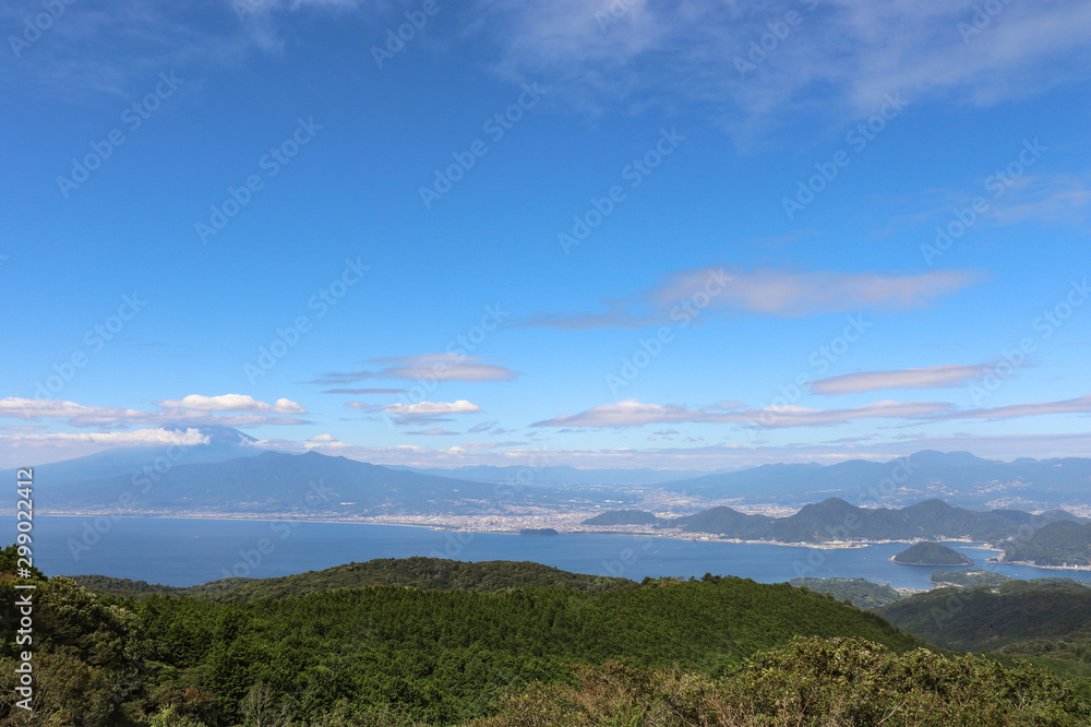 達磨山高原から見た駿河湾（静岡県）