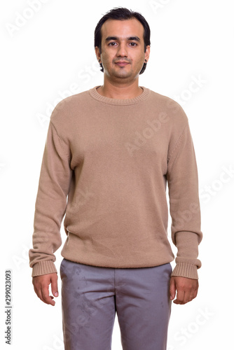 Portrait of Persian man wearing brown sweater