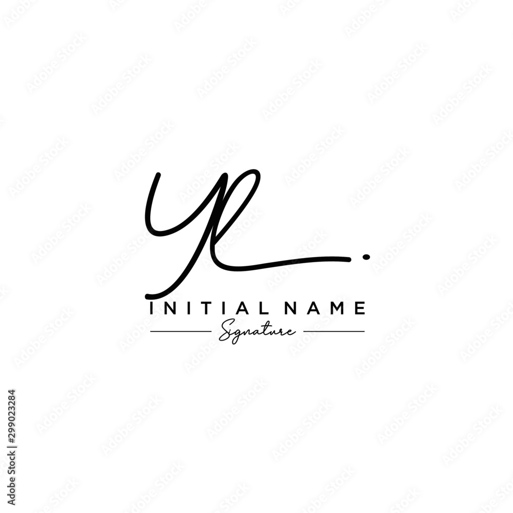 Letter YL Signature Logo Template Vector Letter YL Signature Logo Template Vector