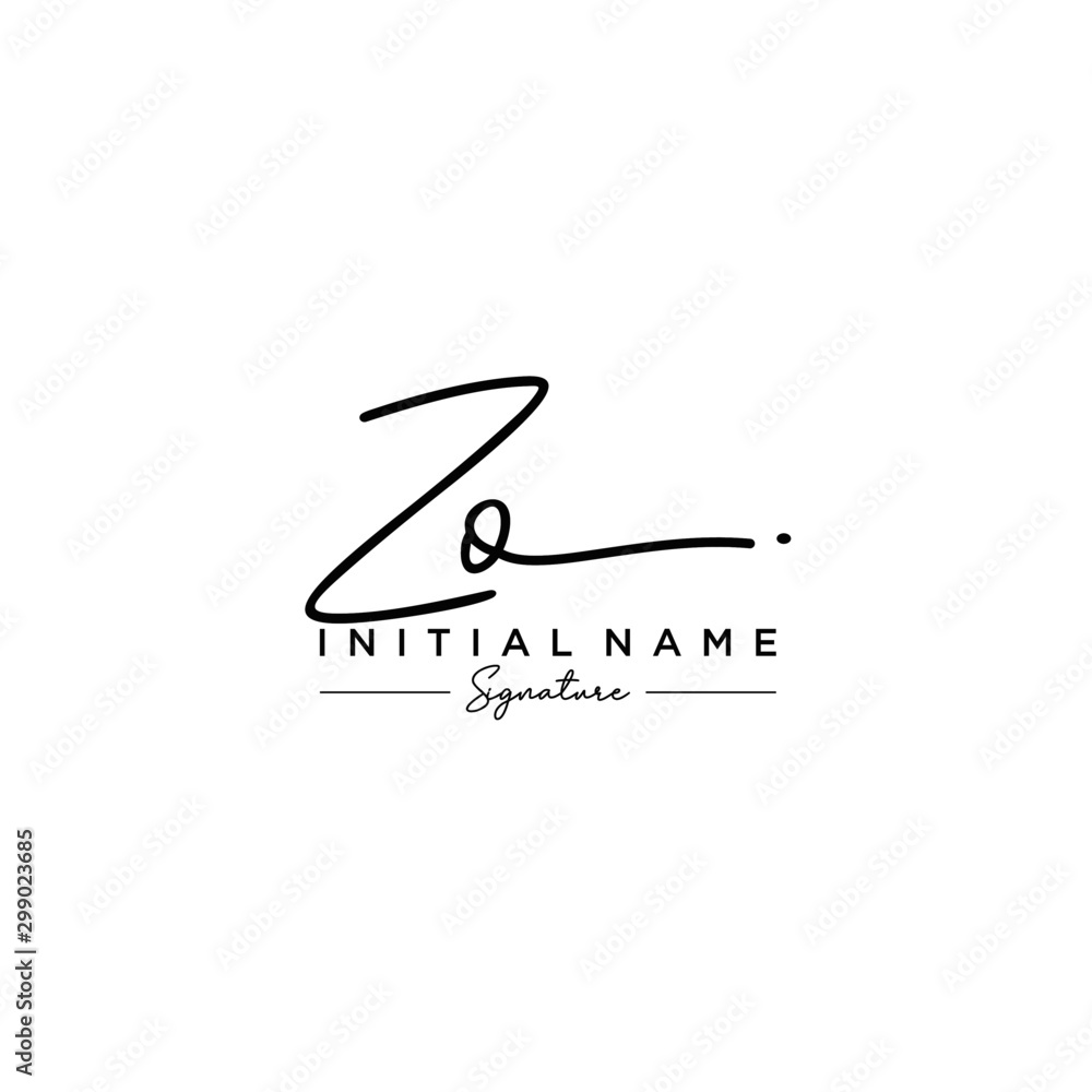 Letter ZO Signature Logo Template Vector Letter ZO Signature Logo Template Vector