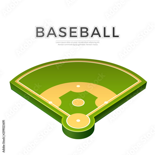 Vector realistic baseball ball for betting promo