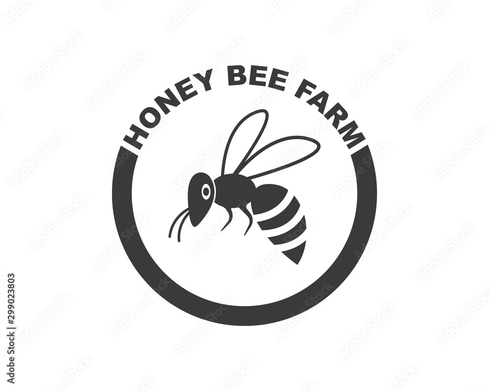 honey Bee Logo Template vector icon illustration honey Bee Logo Template vector icon illustration