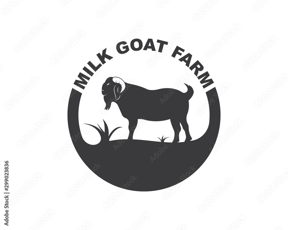 Obraz premium Goat Logo Template vector illustrtion