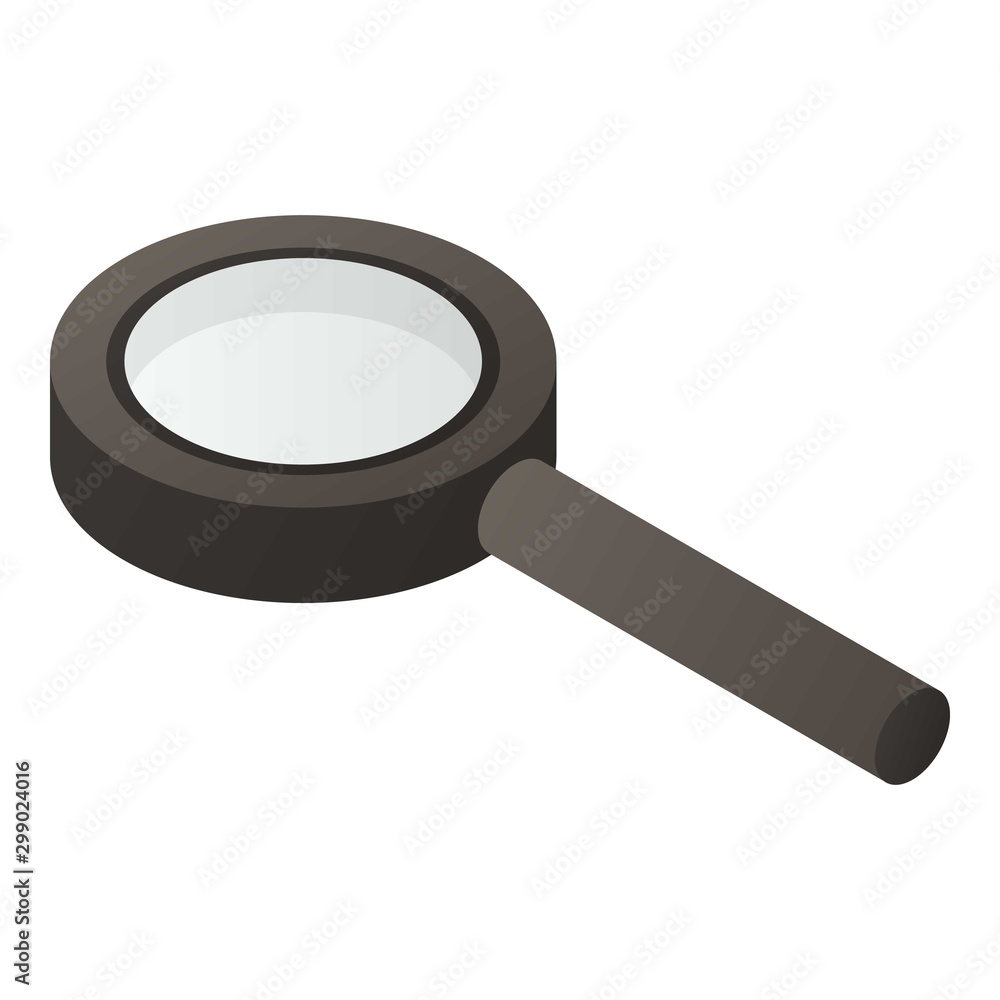Small magnify glass icon. Isometric of small magnify glass vector icon for web design isolated on white background