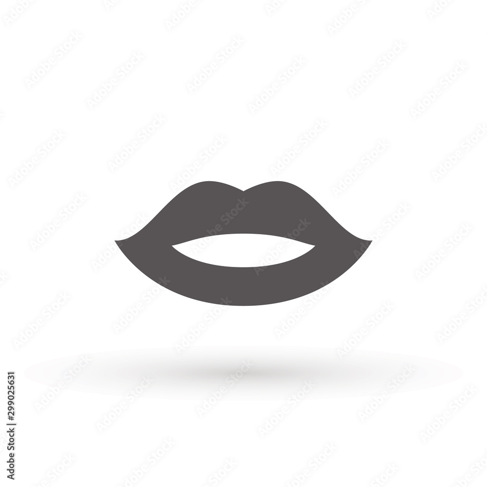 Lips line Icon in trendy flat style isolated on white background. Mouth symbol for your web site design, logo, app, UI. Lip vector illustration Lips line Icon in trendy flat style isolated on white background. Mouth symbol for your web site design, logo, app, UI. Lip vector illustration