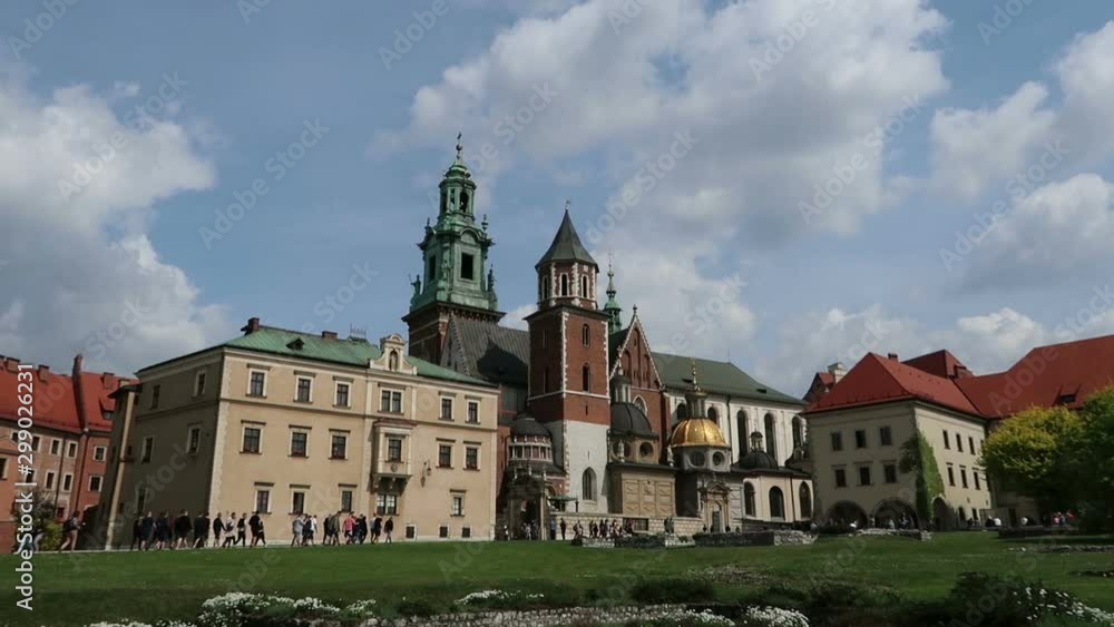 Krakow, Poland, zoom out of Wawel's castle Krakow, Poland, zoom out of Wawel's castle
