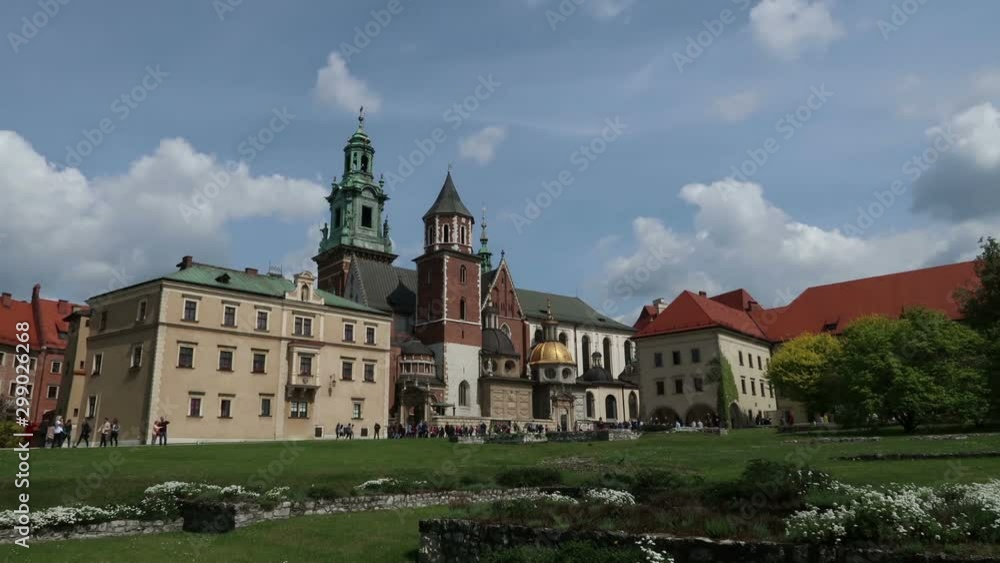 Krakow, Poland, time lapse of Wawel's castle Krakow, Poland, time lapse of Wawel's castle