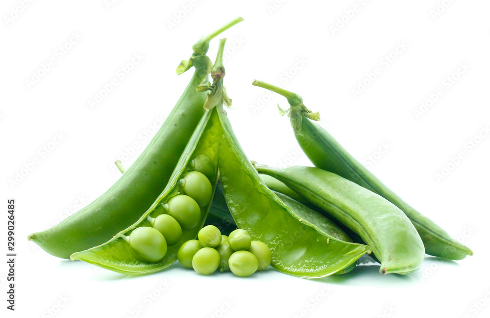 Fresh peas isolated on white background Fresh peas isolated on white background