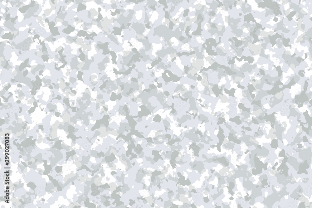 Snowy Mountain Camouflage (White-Gray-Light Green) Fashion pattern for use in the army for camouflage in war or hunting. Including high mountain explorers, travelers and hikers. Inspired by Snow Mount - obrazy, fototapety, plakaty 