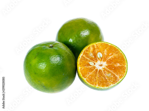 Orange fruit isolated on white background