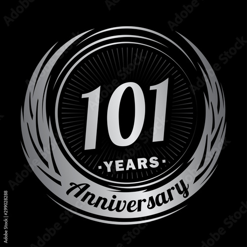 101 years anniversary. Anniversary logo design. One hundred and one years logo. photo