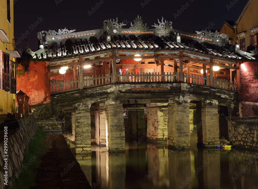 Japanese Covered Bridge at night, Hoi An Ancient Town, Vietnam