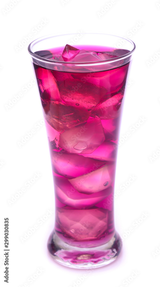 Glass of red grape juice with fruit isolated on white Glass of red grape juice with fruit isolated on white