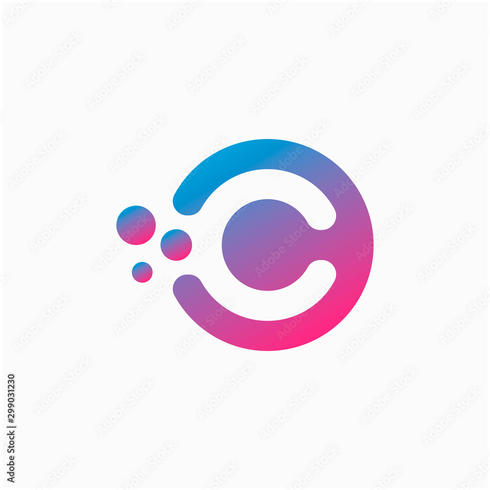 molecule initial Letter C Logo design , Lab Logo Design Element , Design Vector with Dots. - VECTOR molecule initial Letter C Logo design , Lab Logo Design Element , Design Vector with Dots. - VECTOR