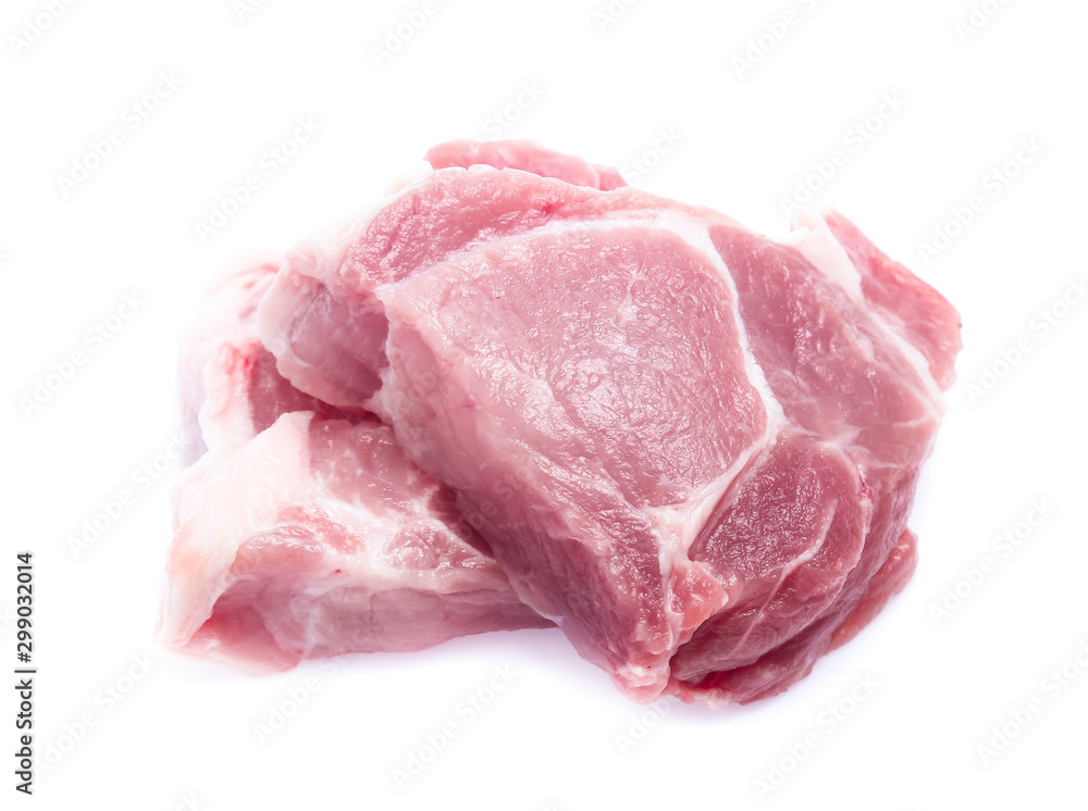 Fresh raw beef steak isolated on white background Fresh raw beef steak isolated on white background