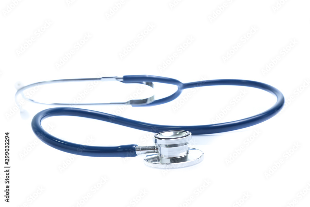 Blue stethoscope isolated on white Blue stethoscope isolated on white