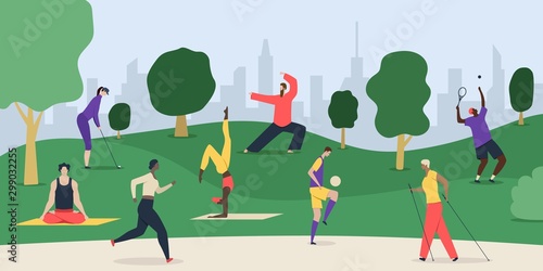 Healthy Lifestyle Park Composition