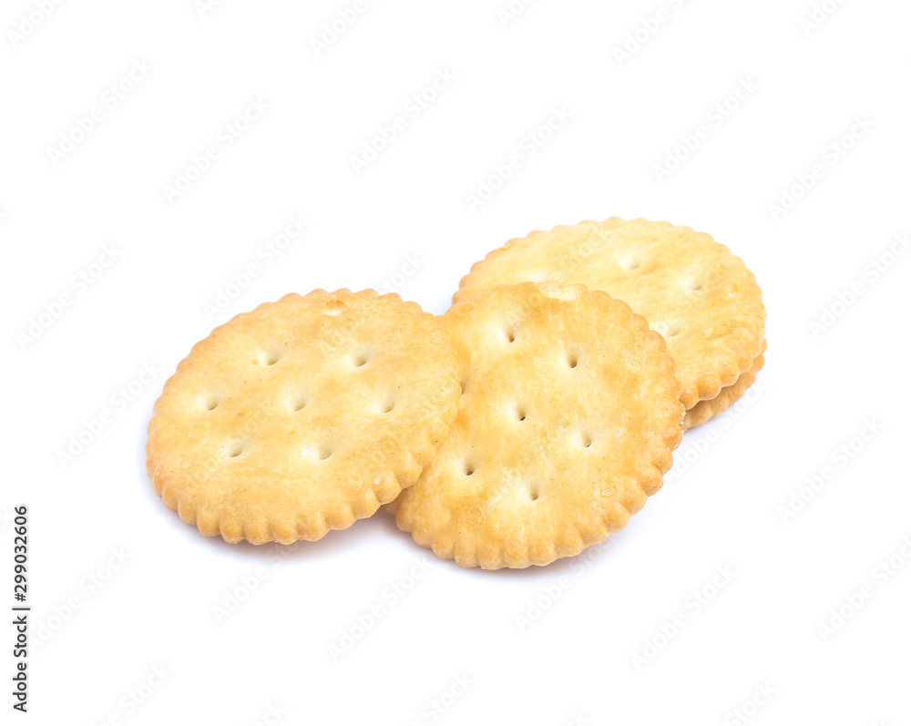 Cracker isolated on over white background Cracker isolated on over white background