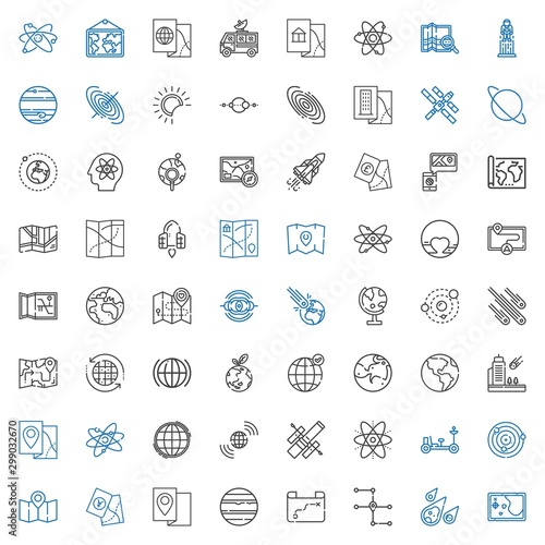 orbit icons set