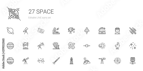 space icons set