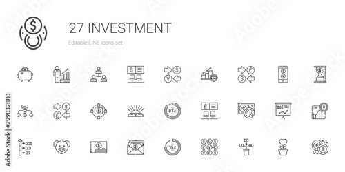 investment icons set