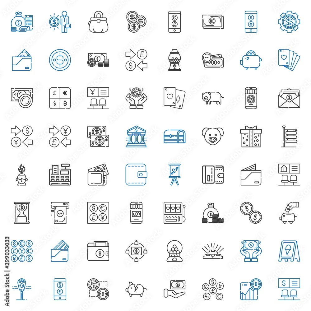 coin icons set coin icons set