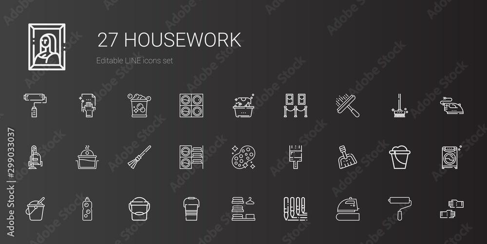 housework icons set housework icons set