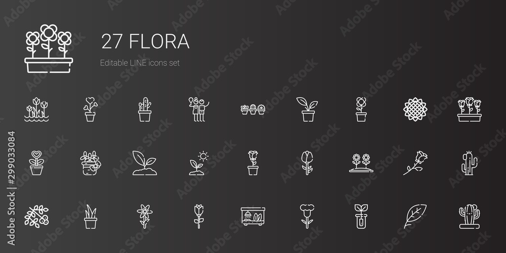flora icons set flora icons set