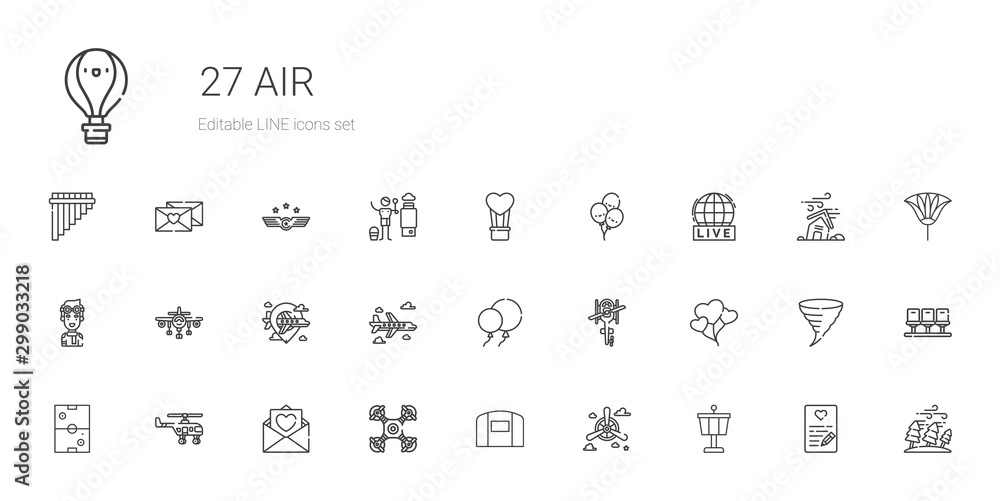 air icons set air icons set