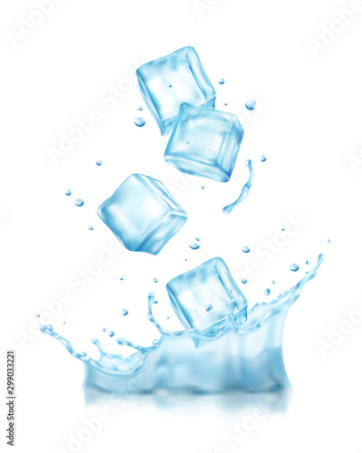 Realistic Ice Water Composition