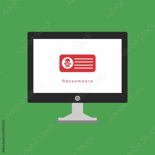 Bug in computer icon, error, bug or scam detected, thread, malware scan, Malware on computer display, Virus computer bug icon, Simple design