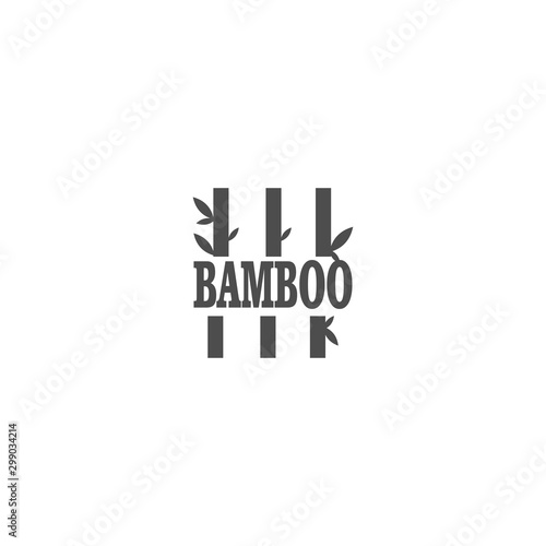 bamboo logo template, design concept, vector illustration