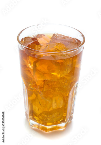 Iced tea isolated on white