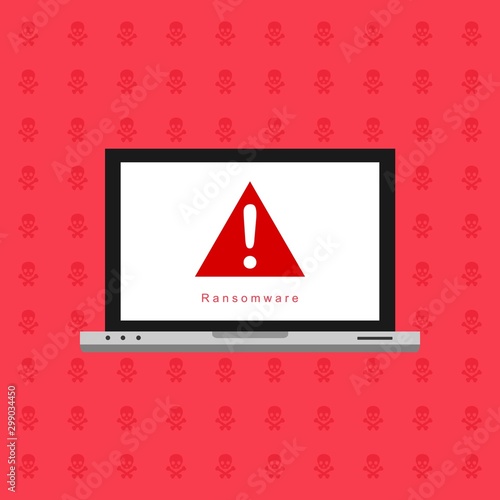 Computer Viruses Attack, Errors detected, Warning signs, Stealing data. Monitor with hacking virus alert messages, bugs, notifications, bomb, open lock, infected files. Vector illustration on white