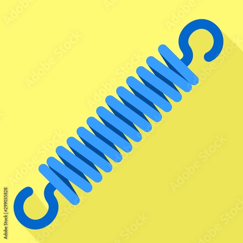 Color blue coil icon. Flat illustration of color blue coil vector icon for web design