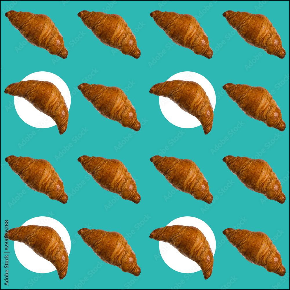 tasty croissants pattern , strait and curved tasty croissants pattern , strait and curved