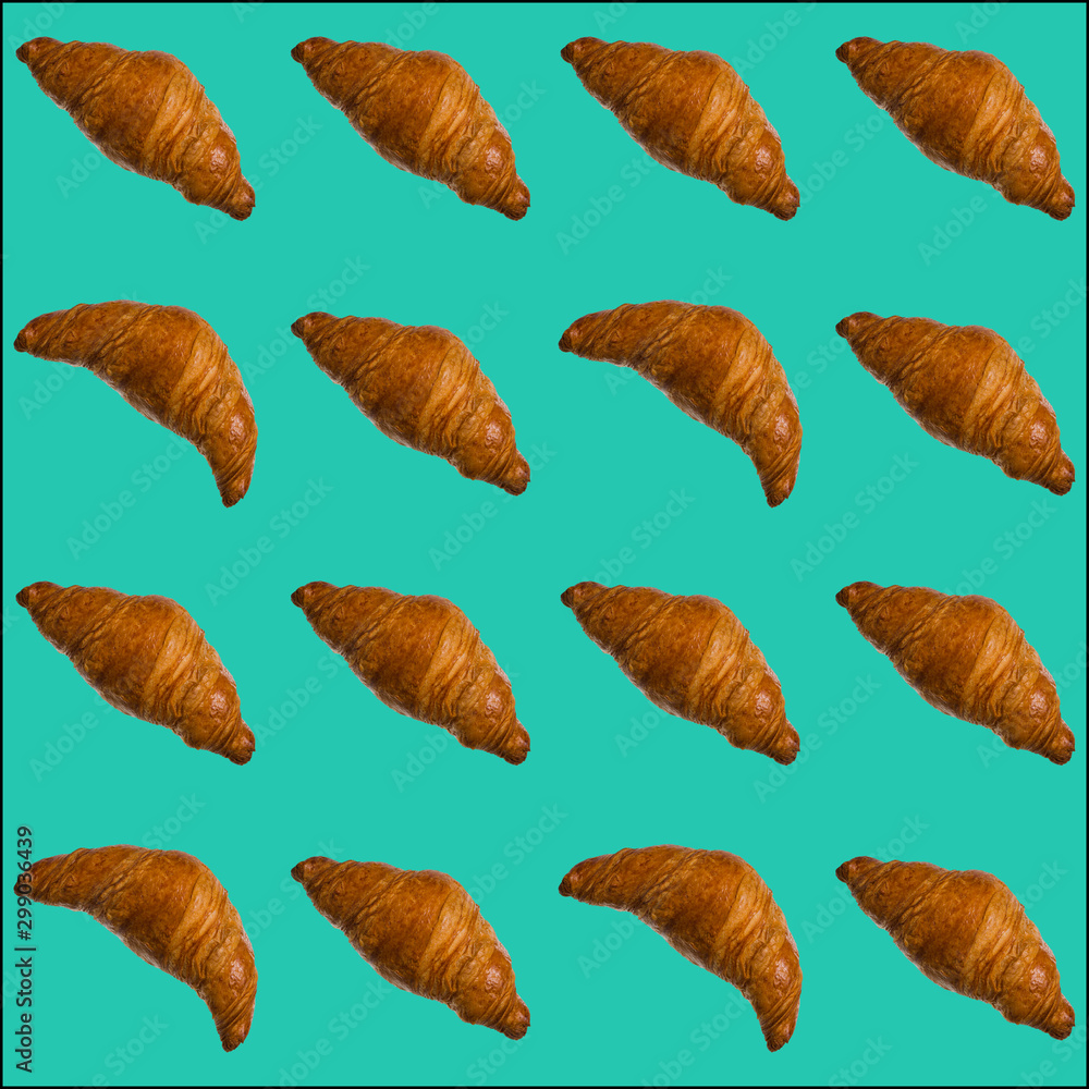 tasty croissants pattern , strait and curved tasty croissants pattern , strait and curved