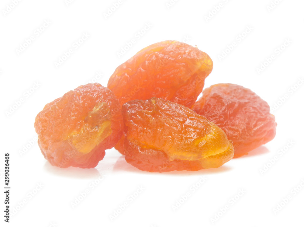 Dry apricot isolated on the white background Dry apricot isolated on the white background