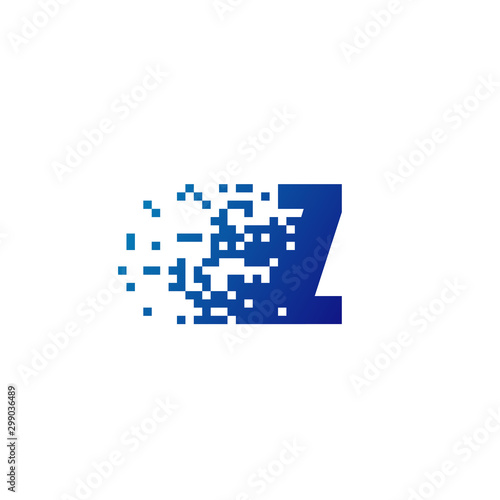 Letter Pixel Logo, Fast Moving Logo
