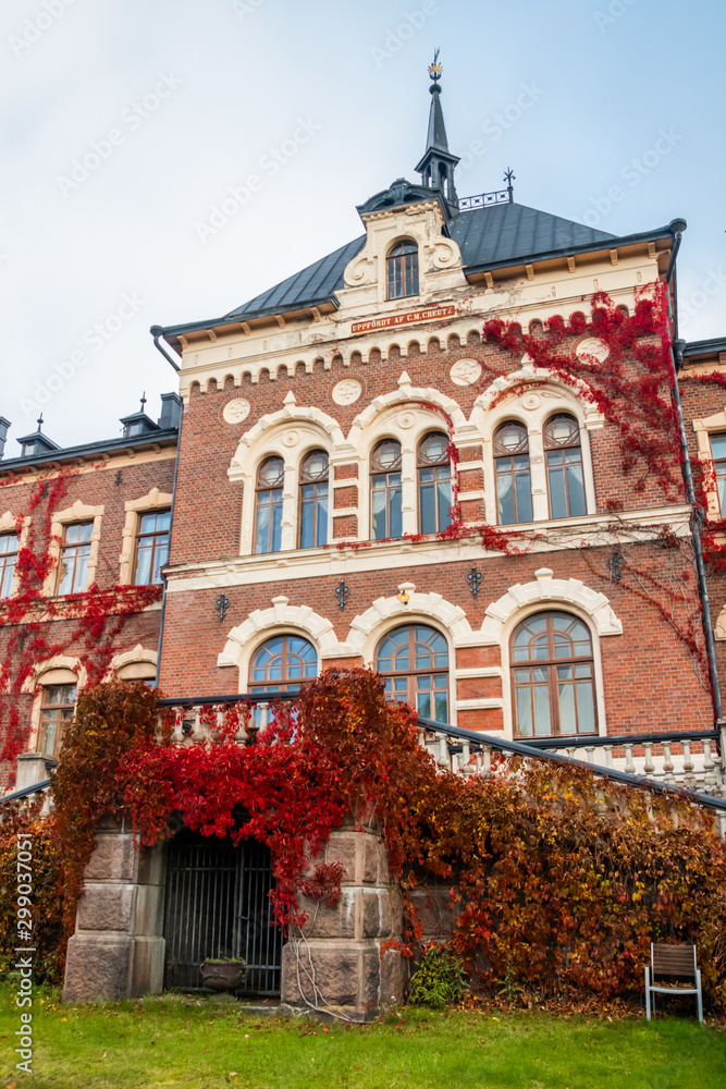 Obraz premium Loviisa, Finland - 7 October 2019: The Manor House Malmgard.