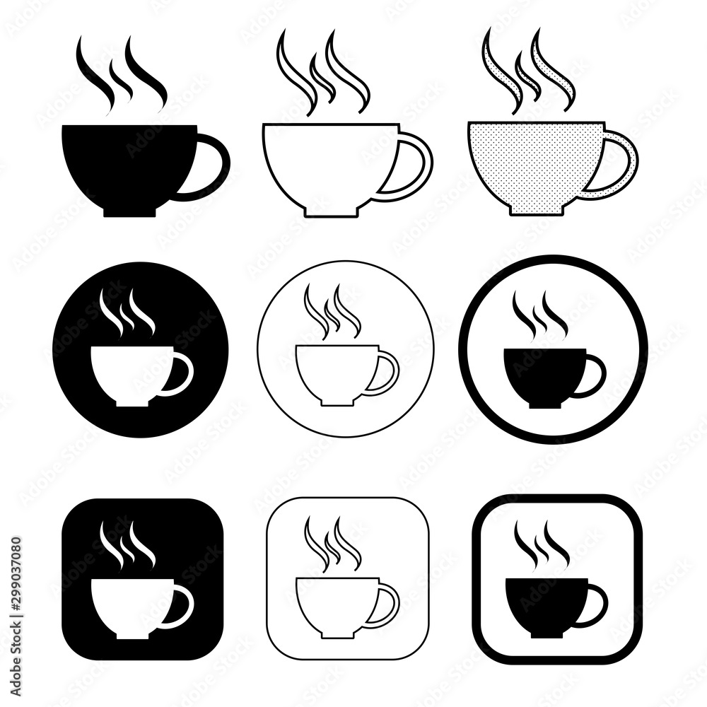 Simple coffee icon sign design