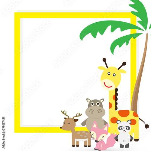 wild animal background with copy space